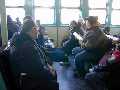 On the Staten Island Ferry between train rides; Ed Findlay is taking the AppleFest 2003 Quiz; Jishnu Mukerji photo