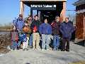 The group poses at Tottenville station; Jishnu Mukerji photo