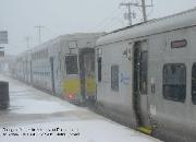 Change of trains in the snow at Ronkonkoma