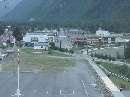 WP&Y station and office on right.  Main street of Skagway center.
