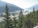 Harbor and main part of Skagway.  Expect a few visitors.