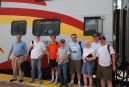 Group at the south end of RailRunner in Belen, as we await departure back to Albuquerque.