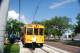 Our operator changes the trolley pole at Centennial Plaza.