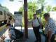 Participants wait at Hackettstown while train is turned.