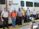 Posing by our train‘s cab car before inbound trip to Newark.