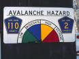 Silverton, Road advisory, avalanche risk.