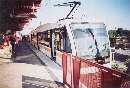 Metro Green Line car at Aviation/I-105 station