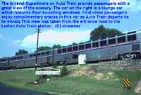 The Auto Train bi-level Superliner cars