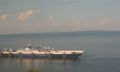 Car ferry Valcour awaits departure from Pt. Kent, NY to Burlington, VT.