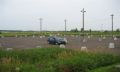 The gravel lot at Vaudreueil on a weekend is almost empty