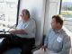 Eric & Steve enjoy ride on AirTrain SFO.