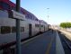 CalTrain Baby Bullet prepares to depart from San Francisco.