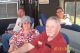Mike, Marilyn, HaRRy, & Kevin aboard Train #6 crossing the Sierrras.