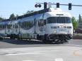 WES DMU train arrives in Beaverton to pick us up.