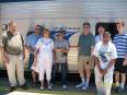 We pose in front of the Southwest Chief during our long Albuquerque layover.