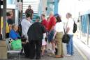 Chatting at Sierra Madre Villa station in Pasadena at the end of the Gold Line.