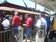 Boarding the Red Car as our pigtailed operator greets us.