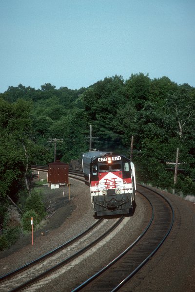 19930881-sle.jpg - Shore Line East train 3638 consist deadheading west to New Haven near MP 85.8 in Guilford, CT. June 25, 1993